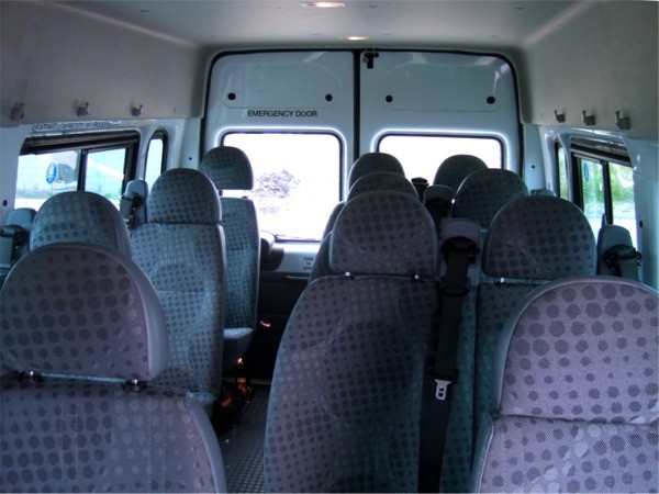 Ford Transit 16-seater minibus - inside 